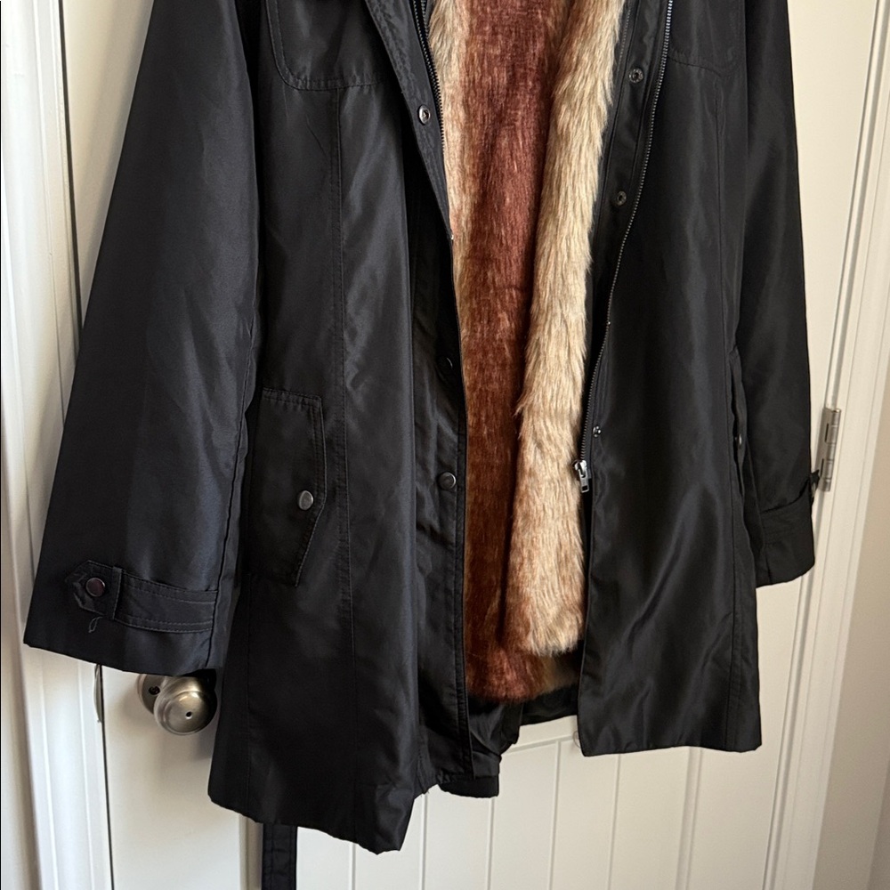 2 Piece Fur Rain Coat - Picture 8 of 12